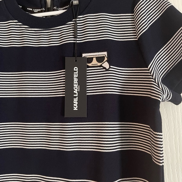 NWT Karl Lagerfeld striped sweater dress - Picture 5 of 6